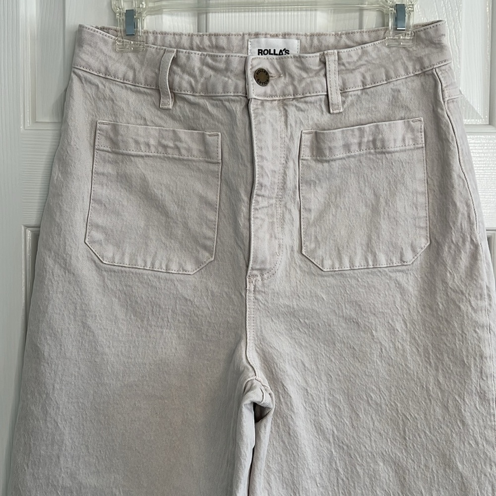 ROLLA'S Wide Leg Jeans in Light Beige - Picture 3 of 10